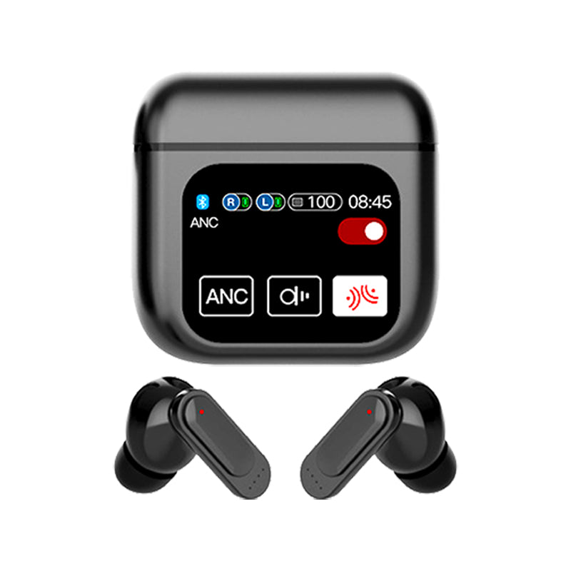 Bluetooth 5.4 LED Full-Color Touch Screen Earbuds Support Multiple Languages