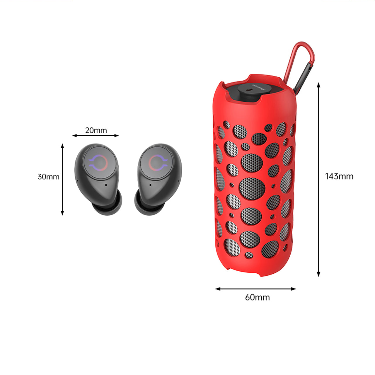 2 in 1 Bluetooth 5.3 Earphone and Speaker with 1200mAh