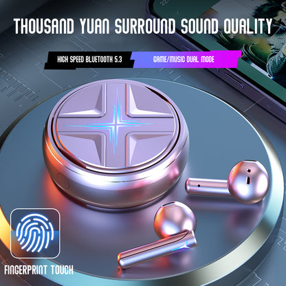 Bluetooth 5.3 Earphone with Cool Color Changing Lights