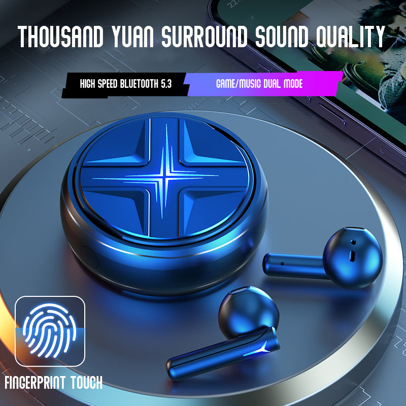 Auricular Bluetooth 5.3 con luces que cambian de color