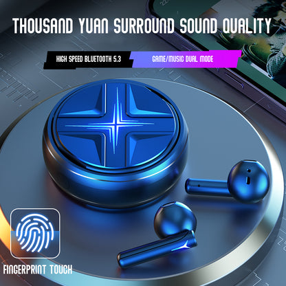 Bluetooth 5.3 Earphone with Cool Color Changing Lights