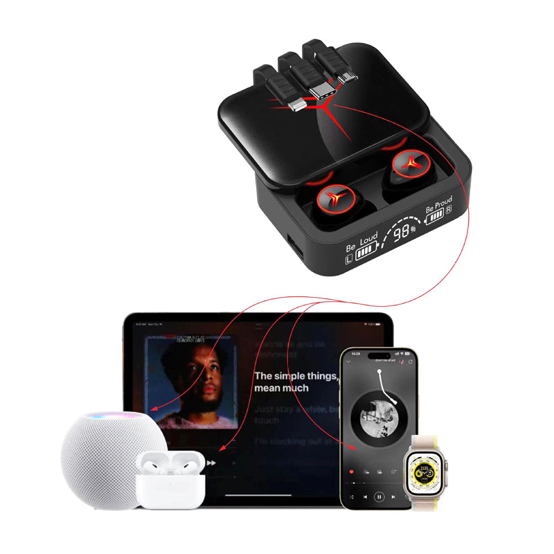 12D Surround Sound Earphone with Phone Charging Function