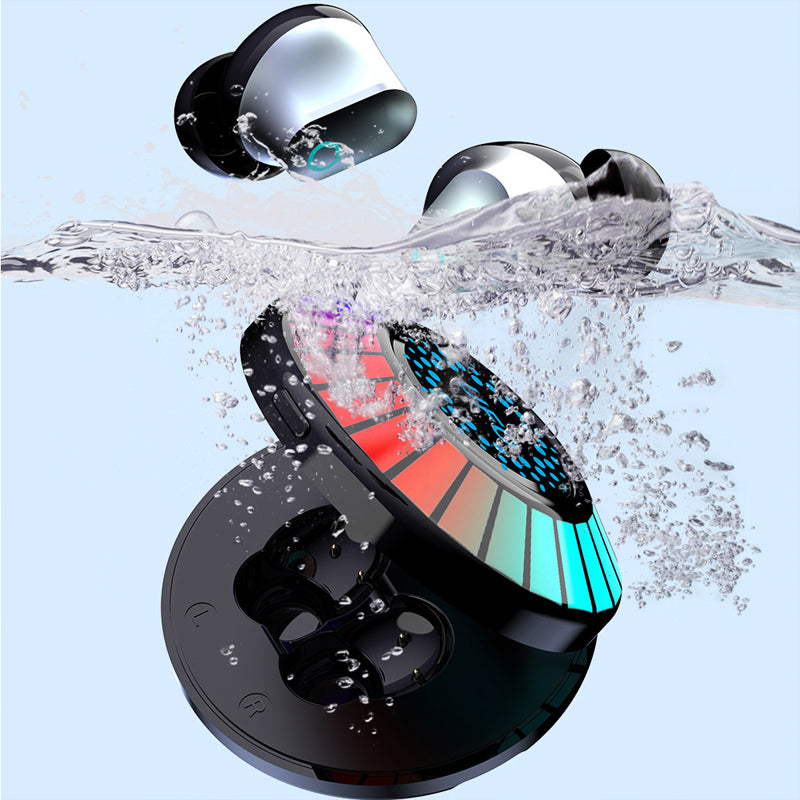 Dolby Sound Effects Earphone with Voice Activated Colorful Lights